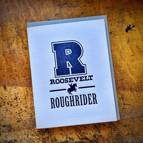 Roosevelt Roughrider folded card