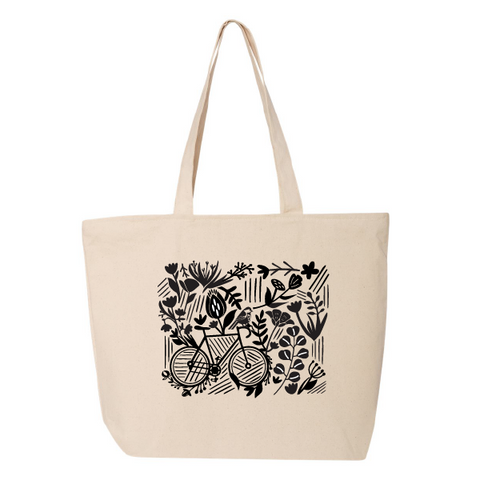 Bike in Garden Tote