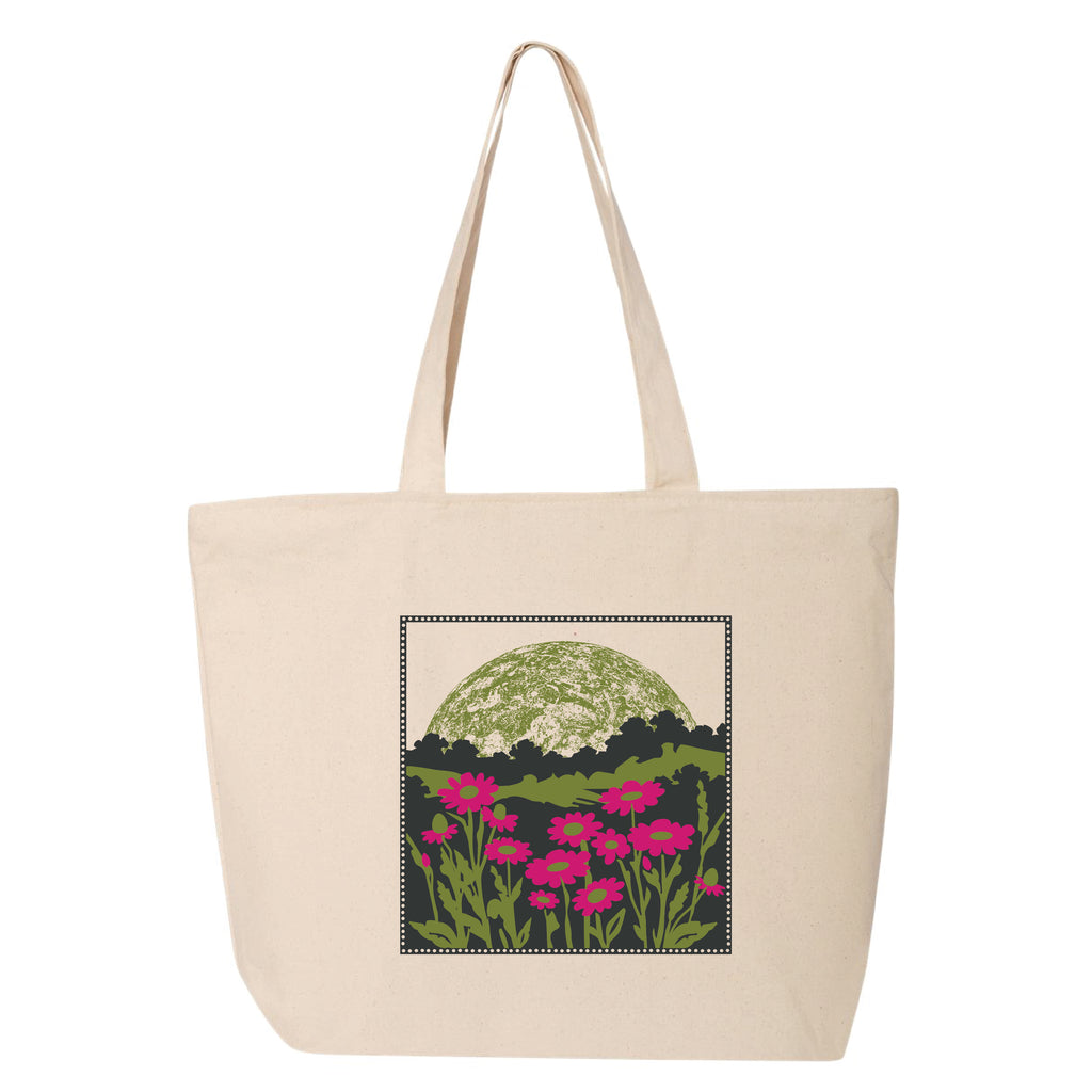 Moon and Flowers Tote