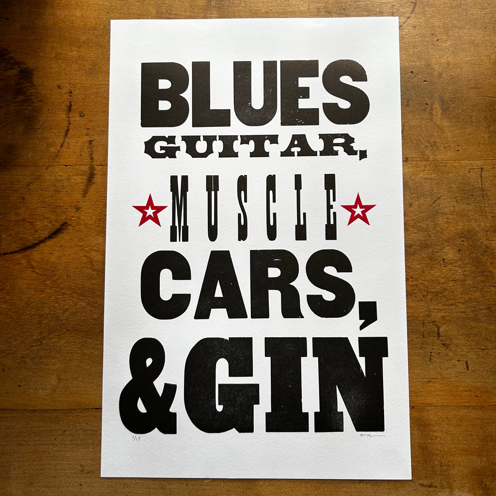 Blues Guitar, Muscle Cars & Gin