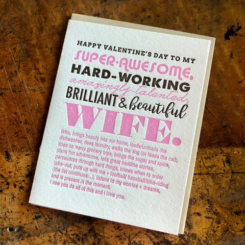 Happy Valentine's Day, Super Awesome Wife