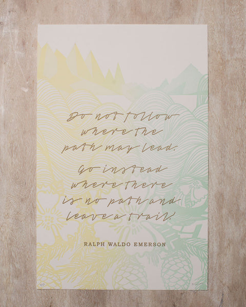 The permanent collection letterpress emerson split fountain print