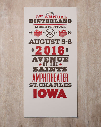 The permanent collection letterpress hinterland print