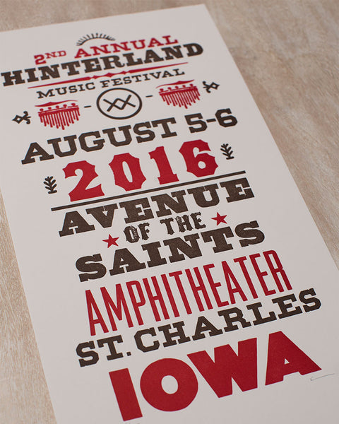 The permanent collection letterpress hinterland print