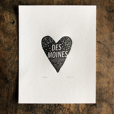 Des Moines Heart - Print
