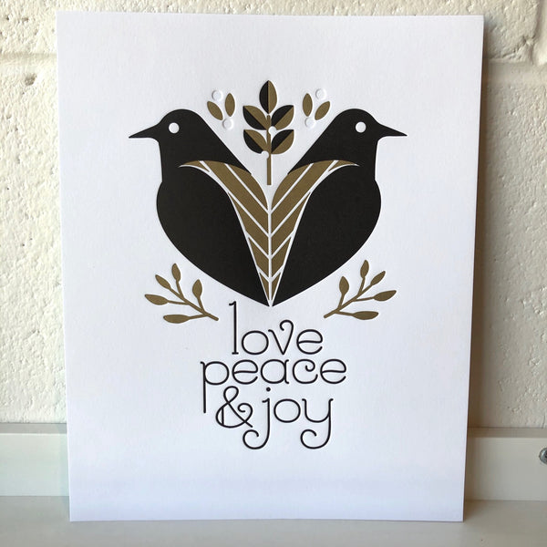 Dove love, peace and joy print