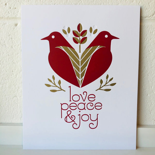 Dove love, peace and joy print