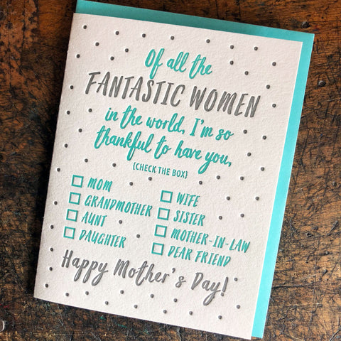 To Fantastic Women on Mother's Day