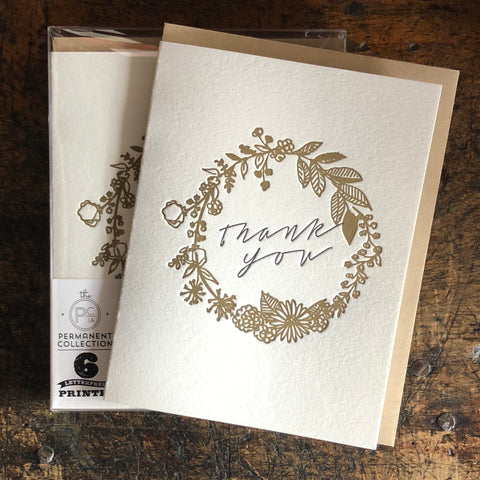 Wreath Thank You Card