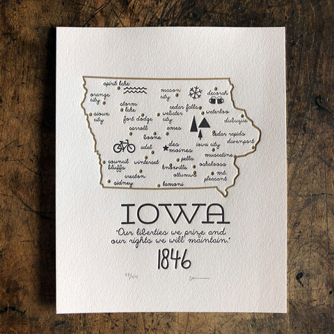 Iowa Print - Cities