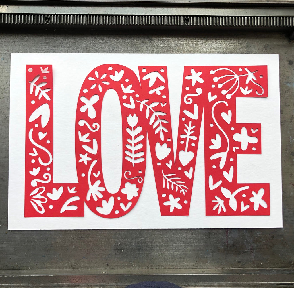 Love Paper Cut Print