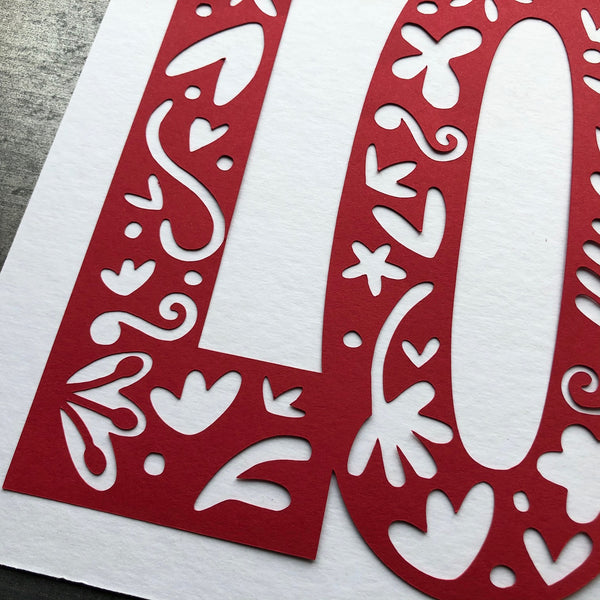 Love Paper Cut Print